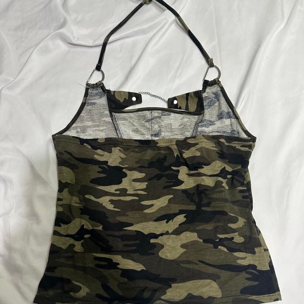 Romwe Women's Green and Khaki Vest - Picture 3 of 4